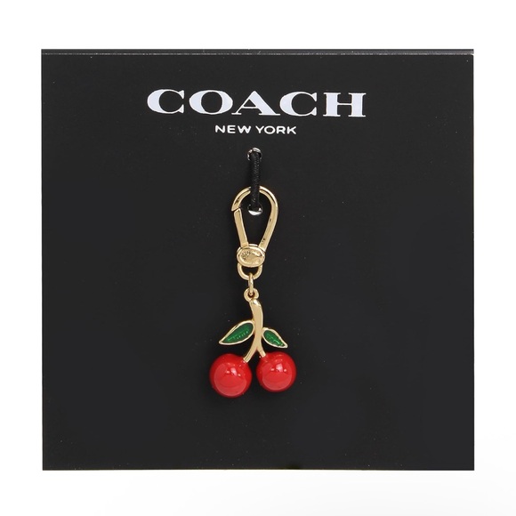 Coach Cherry Keychain / Charm with Gold Accents - Picture 2 of 5